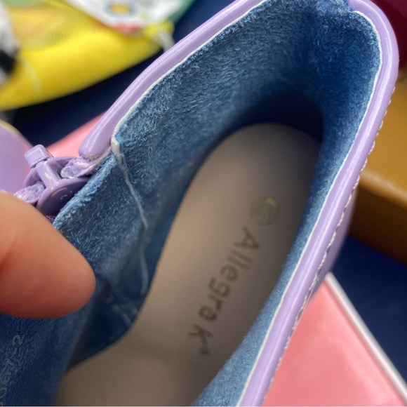 Women’s purple clear block heel ankle boots size 6.5 - Picture 4 of 4